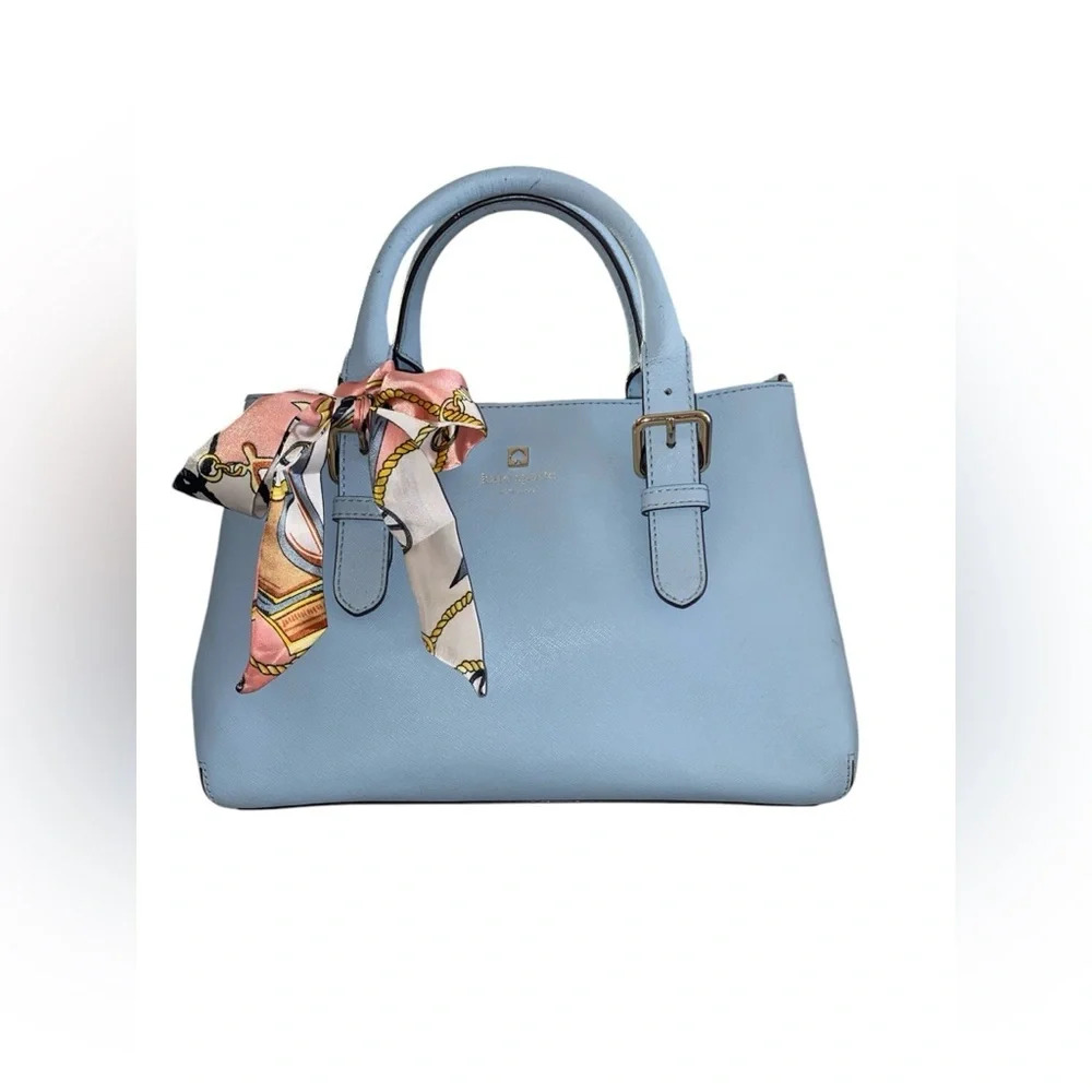 Kate Spade New York Baby Blue Leather Handbag Purse